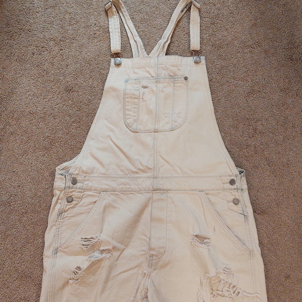 AE Denim Shorts Overalls